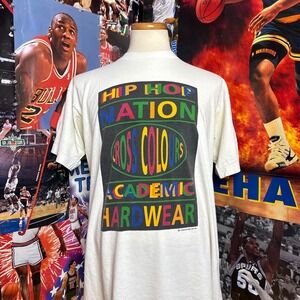 Vintage 90s Cross Colours Hip Hop Nation Single Stitch T Shirt Sz XL